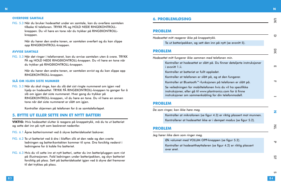 Plantronics M 3000 User Manual | Page 42 / 69