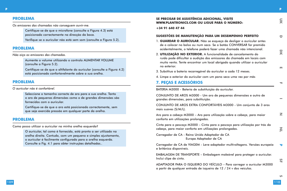 Plantronics M 3000 User Manual | Page 55 / 69