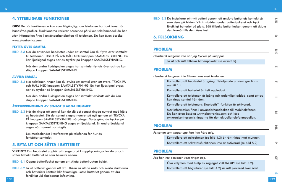 Plantronics M 3000 User Manual | Page 66 / 69