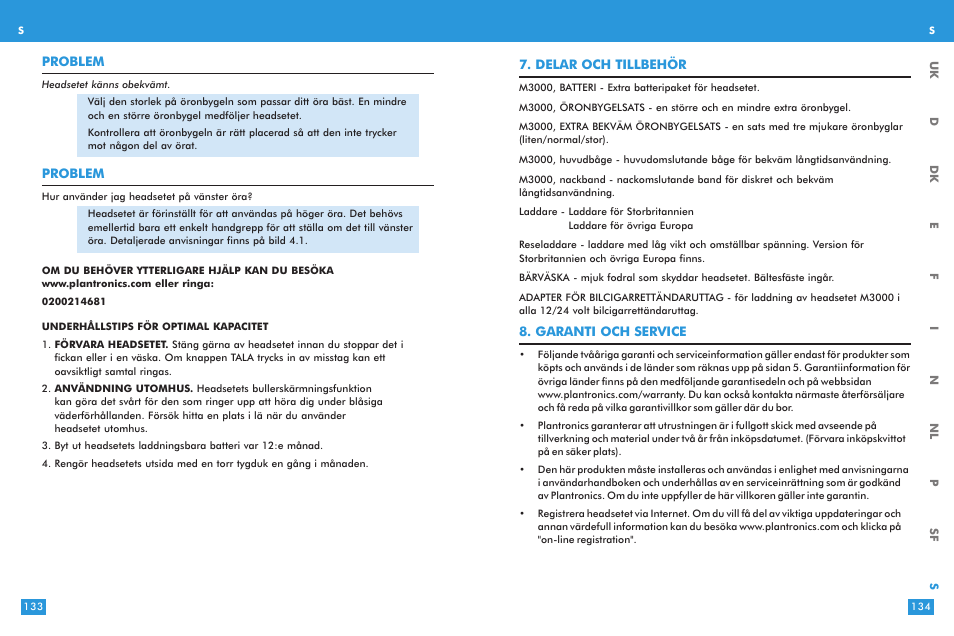 Plantronics M 3000 User Manual | Page 67 / 69