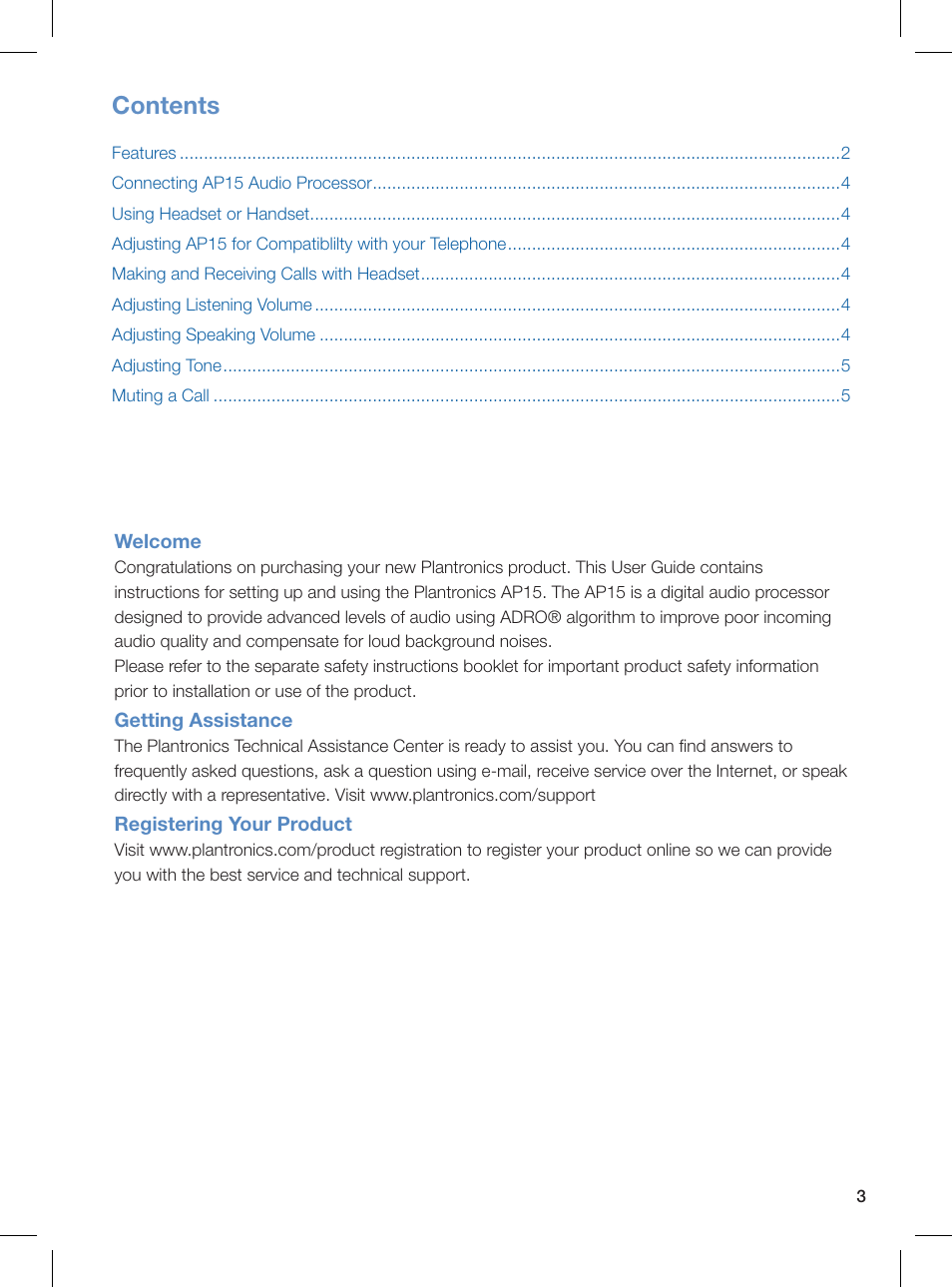 Plantronics AP15 User Manual | Page 5 / 8