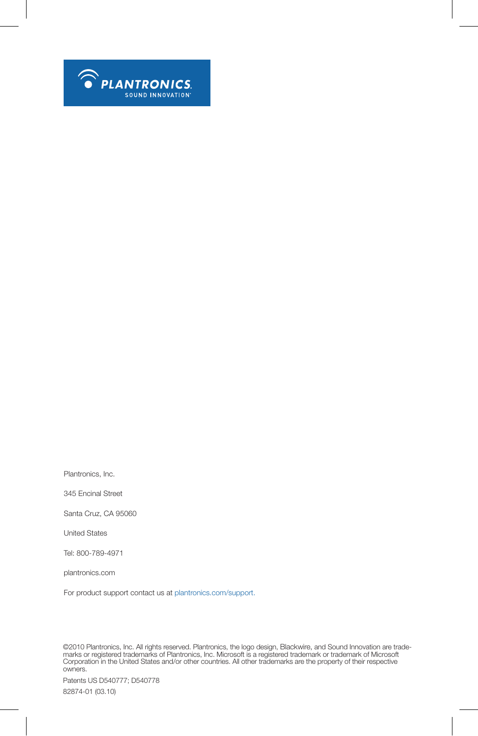 Plantronics C220-M User Manual | Page 5 / 5