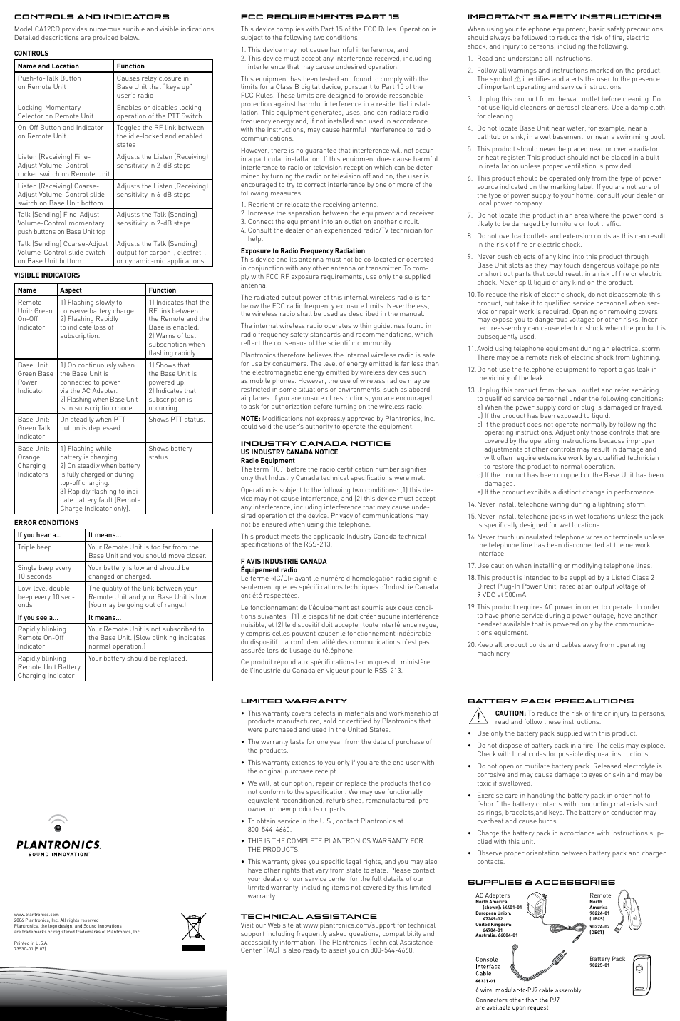 Plantronics CA12CD User Manual | Page 2 / 2