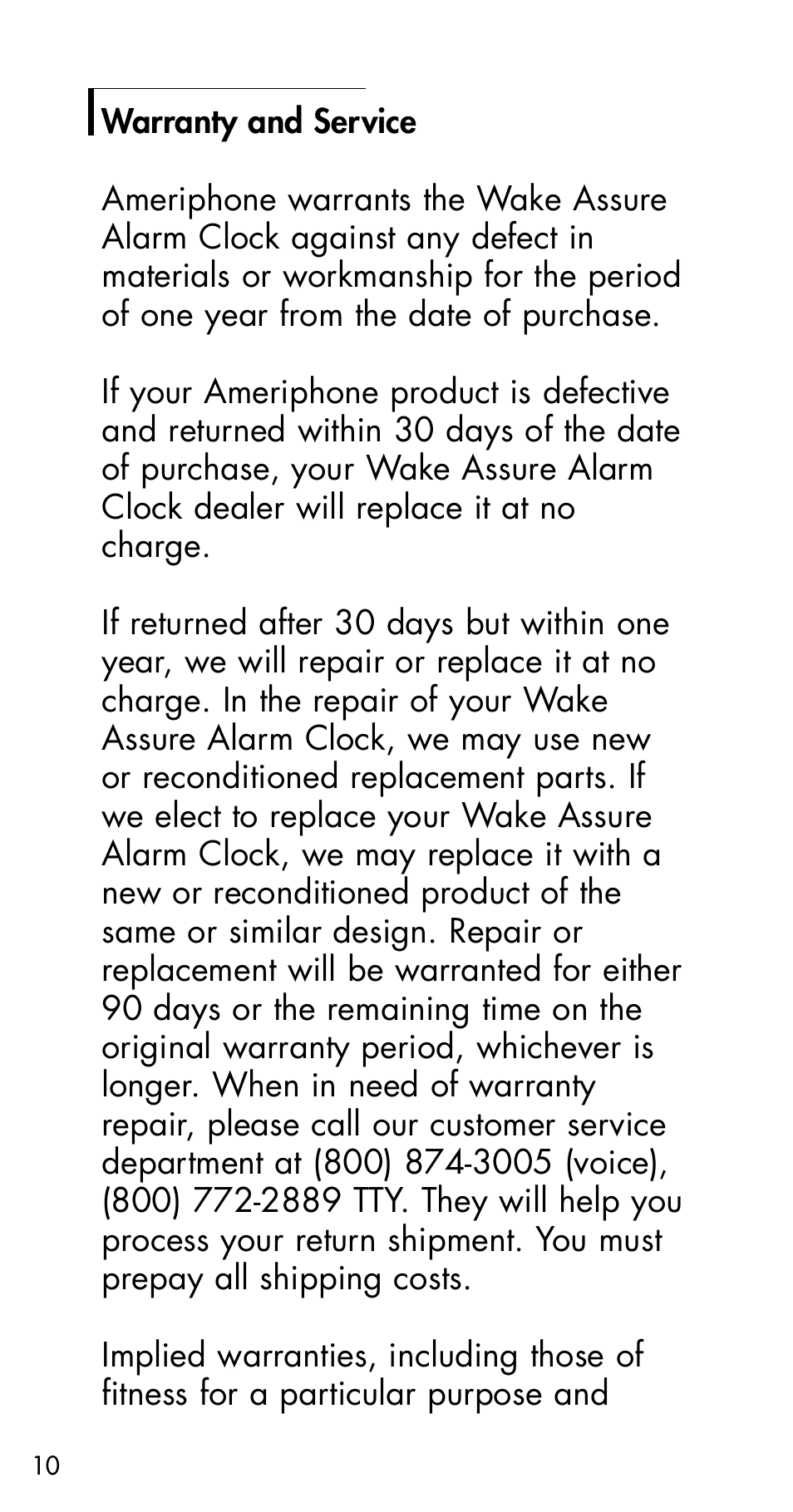 Plantronics Walker Ameriphone Fire Alarm User Manual | Page 11 / 12