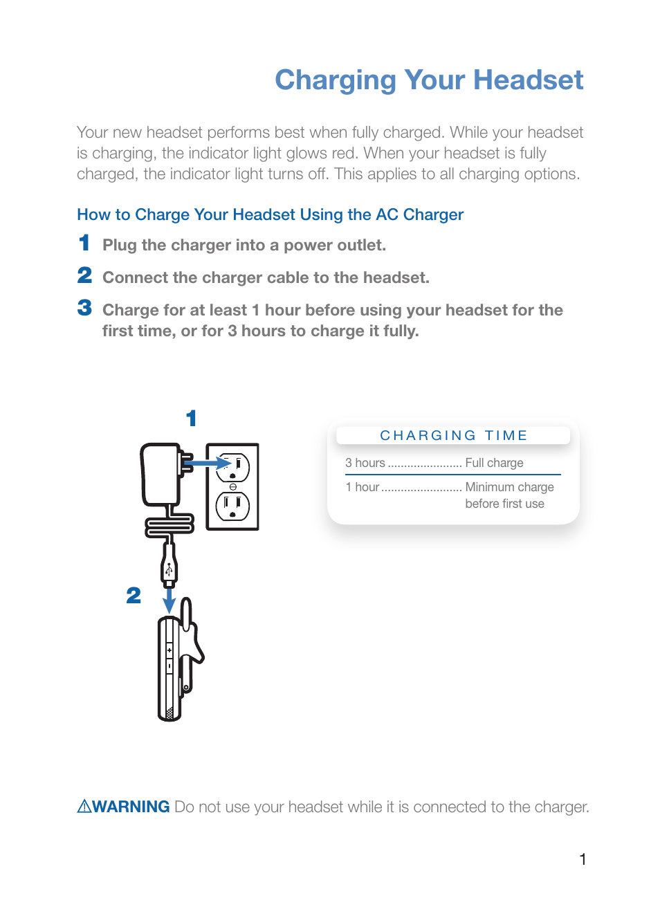 Charging your headset | Plantronics Voyager 835 User Manual | Page 5 / 17