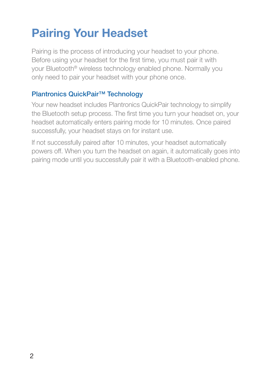 Pairing your headset | Plantronics Voyager 835 User Manual | Page 6 / 17