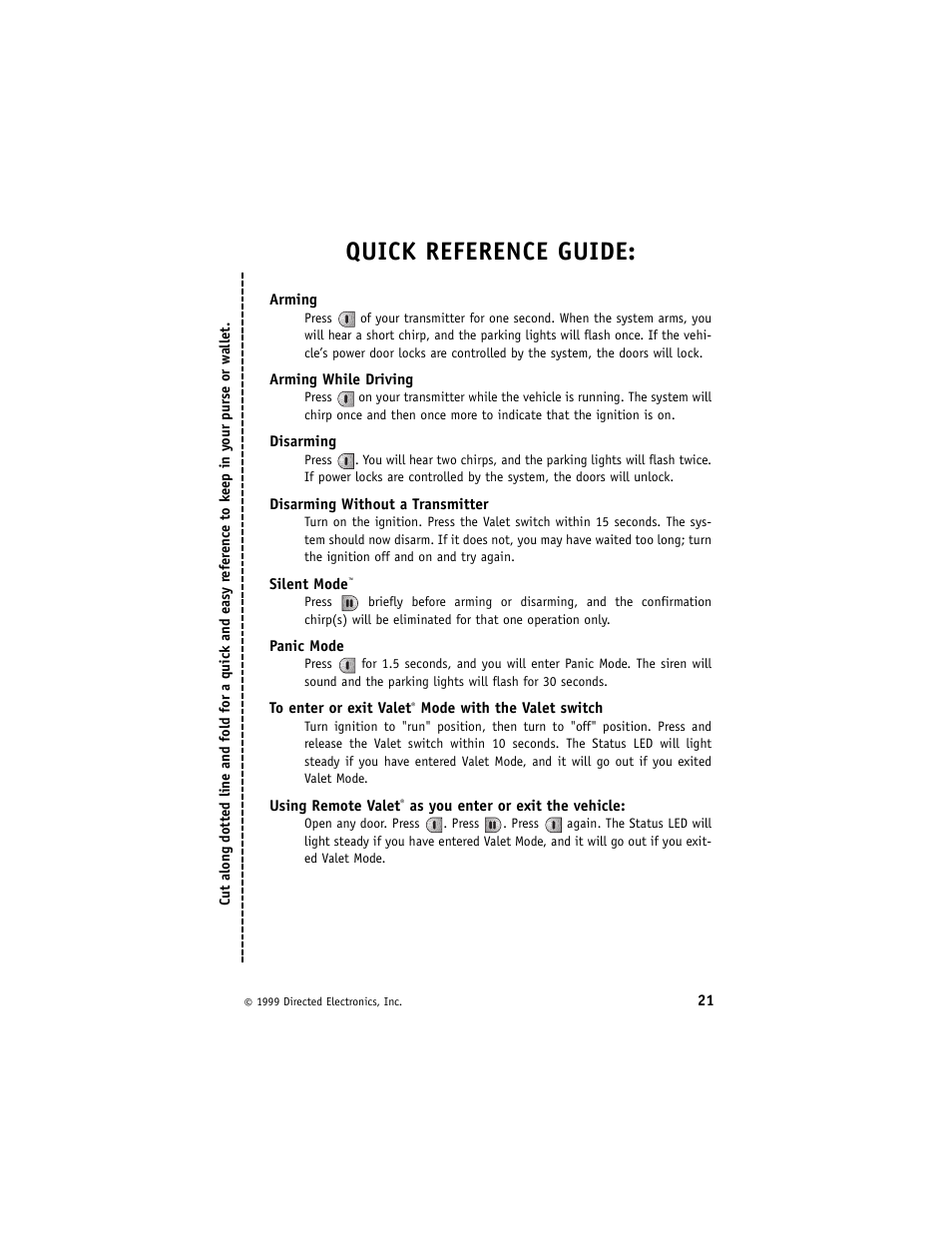 Quick reference guide | Python 625 User Manual | Page 25 / 28