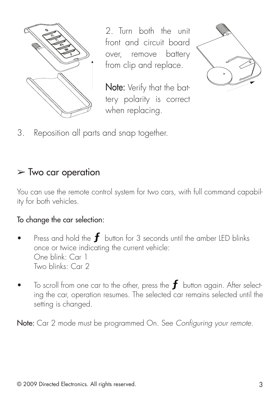 Two car operation | Python 1401 User Manual | Page 11 / 44
