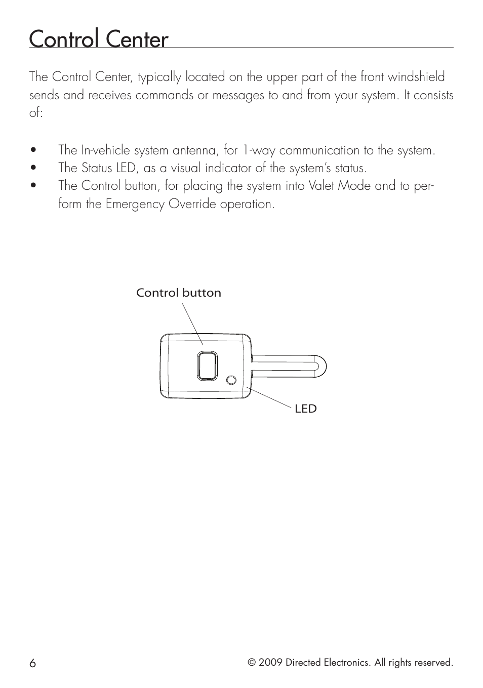 Control center | Python 1401 User Manual | Page 14 / 44