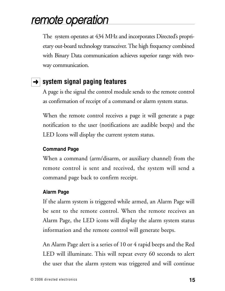 Rre em mo otte e o op pe erra attiio on n | Python 702 User Manual | Page 14 / 53