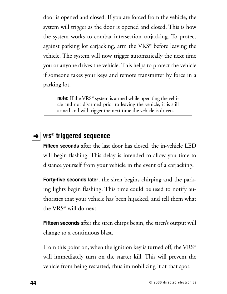 Triggered sequence | Python 702 User Manual | Page 43 / 53