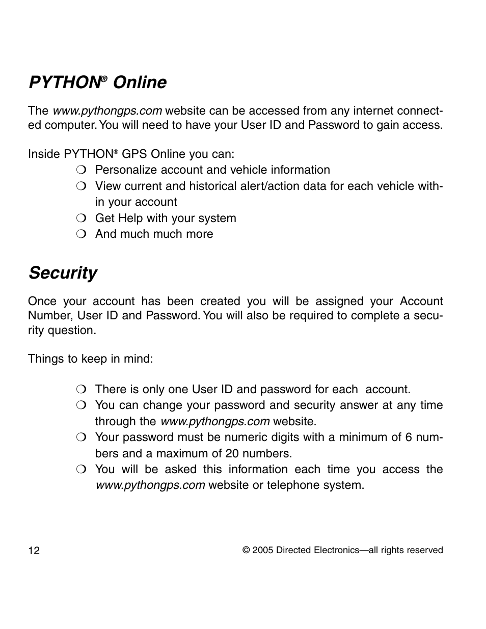 Python, Online, Security | Python GPS tracking User Manual | Page 11 / 32