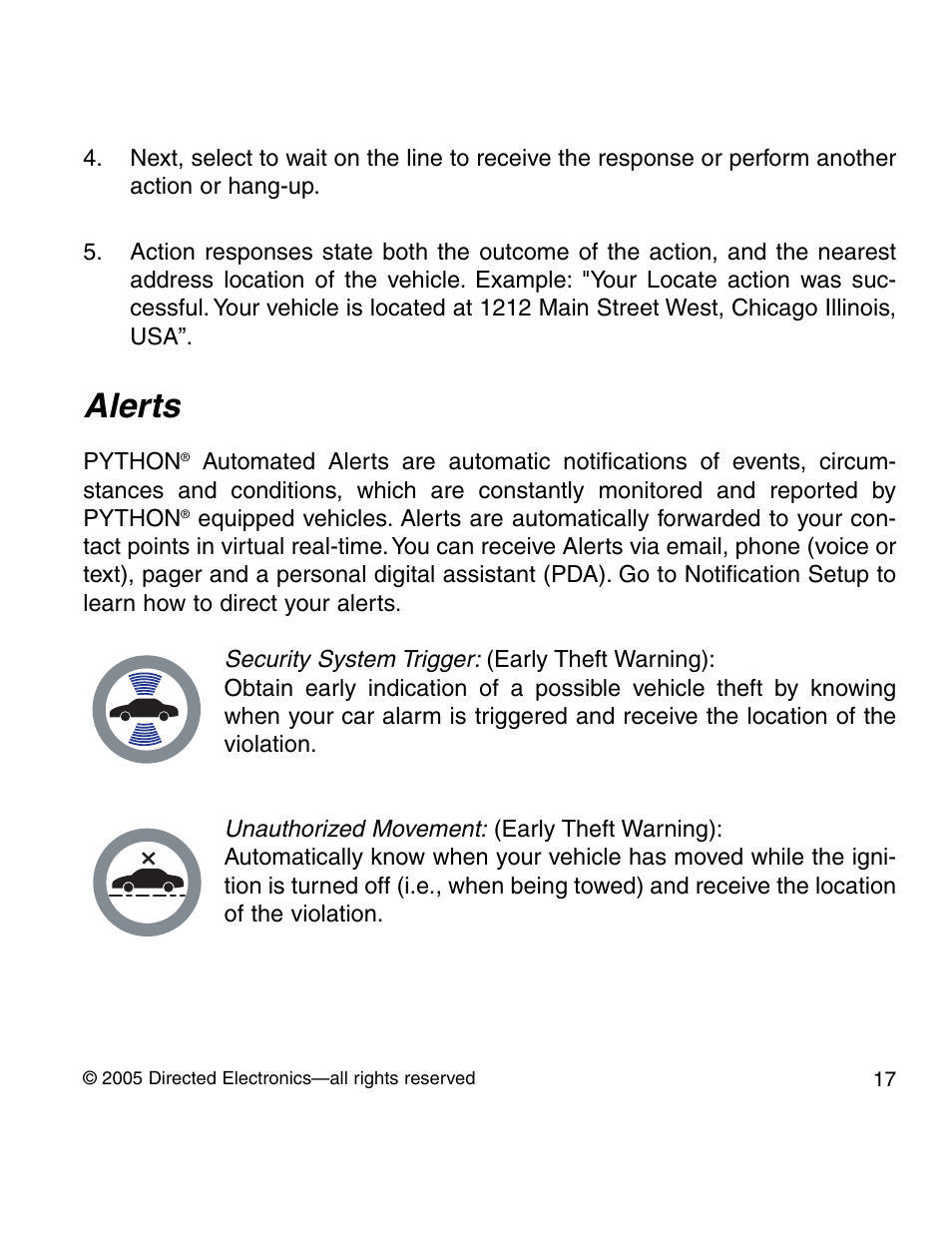 Alerts | Python GPS tracking User Manual | Page 16 / 32