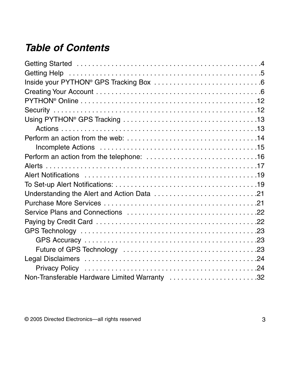 Python GPS tracking User Manual | Page 2 / 32