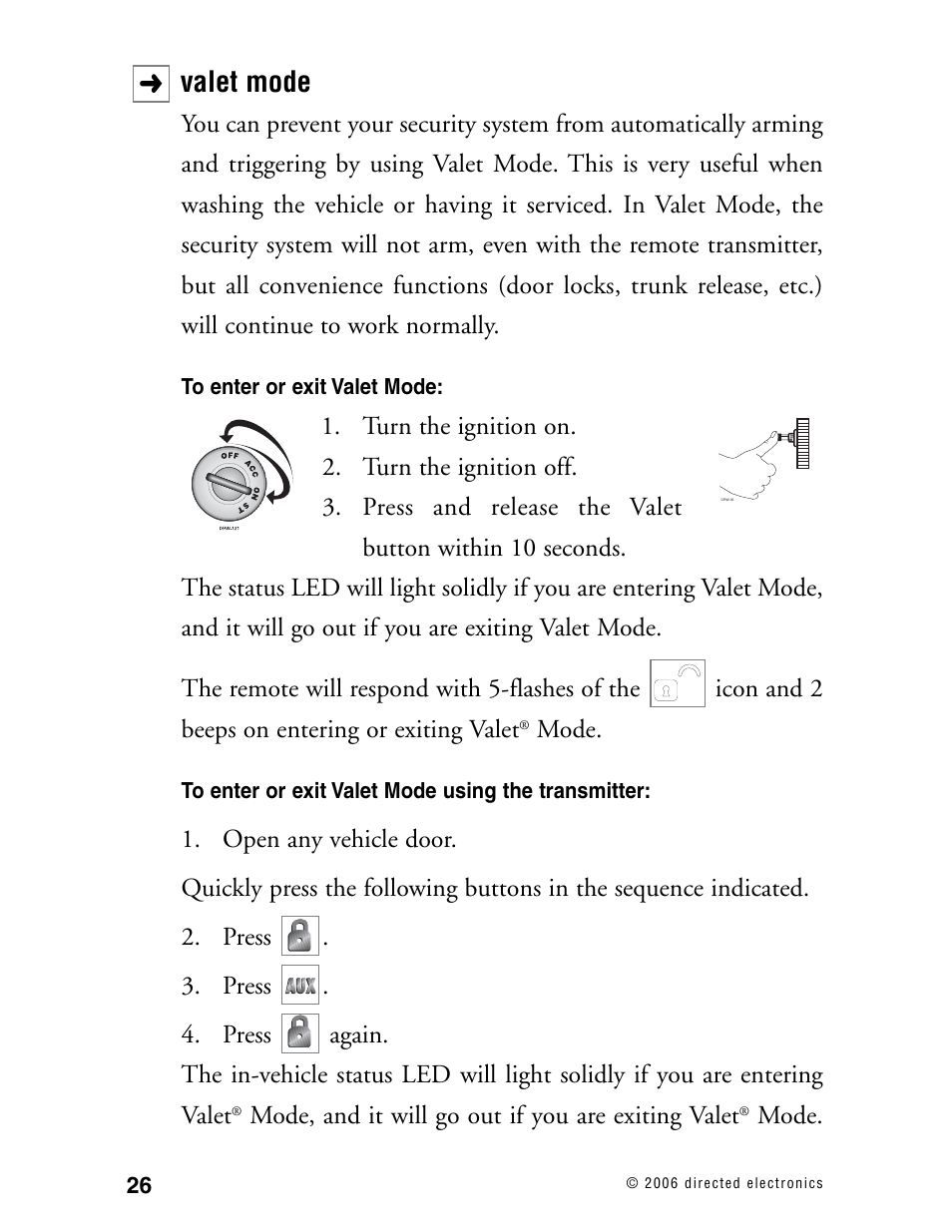 Valet mode | Python Model 902 User Manual | Page 31 / 61