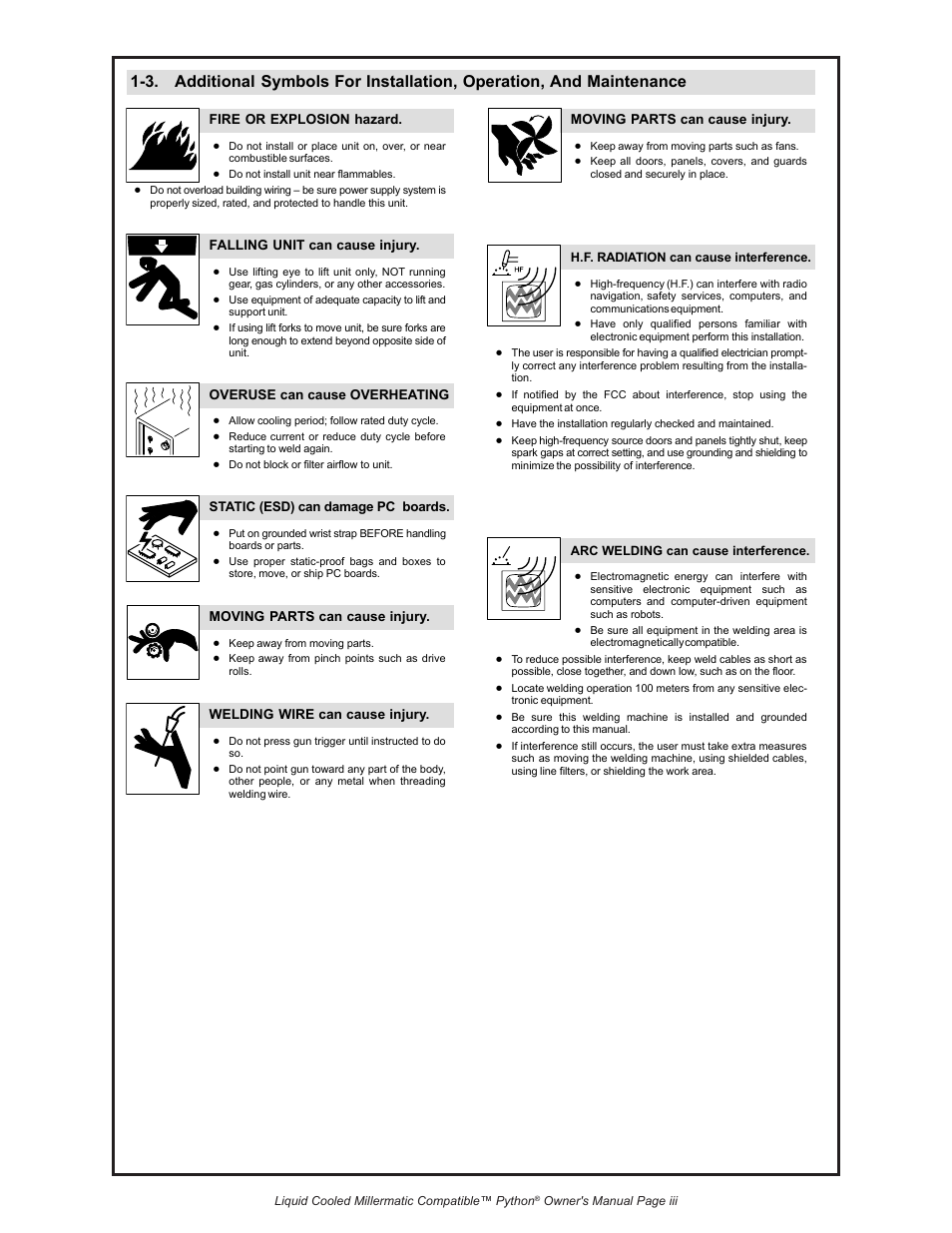 Python LIQUID COOLED MILLERMATIC COMPATIBLE 248-8XX User Manual | Page 7 / 32
