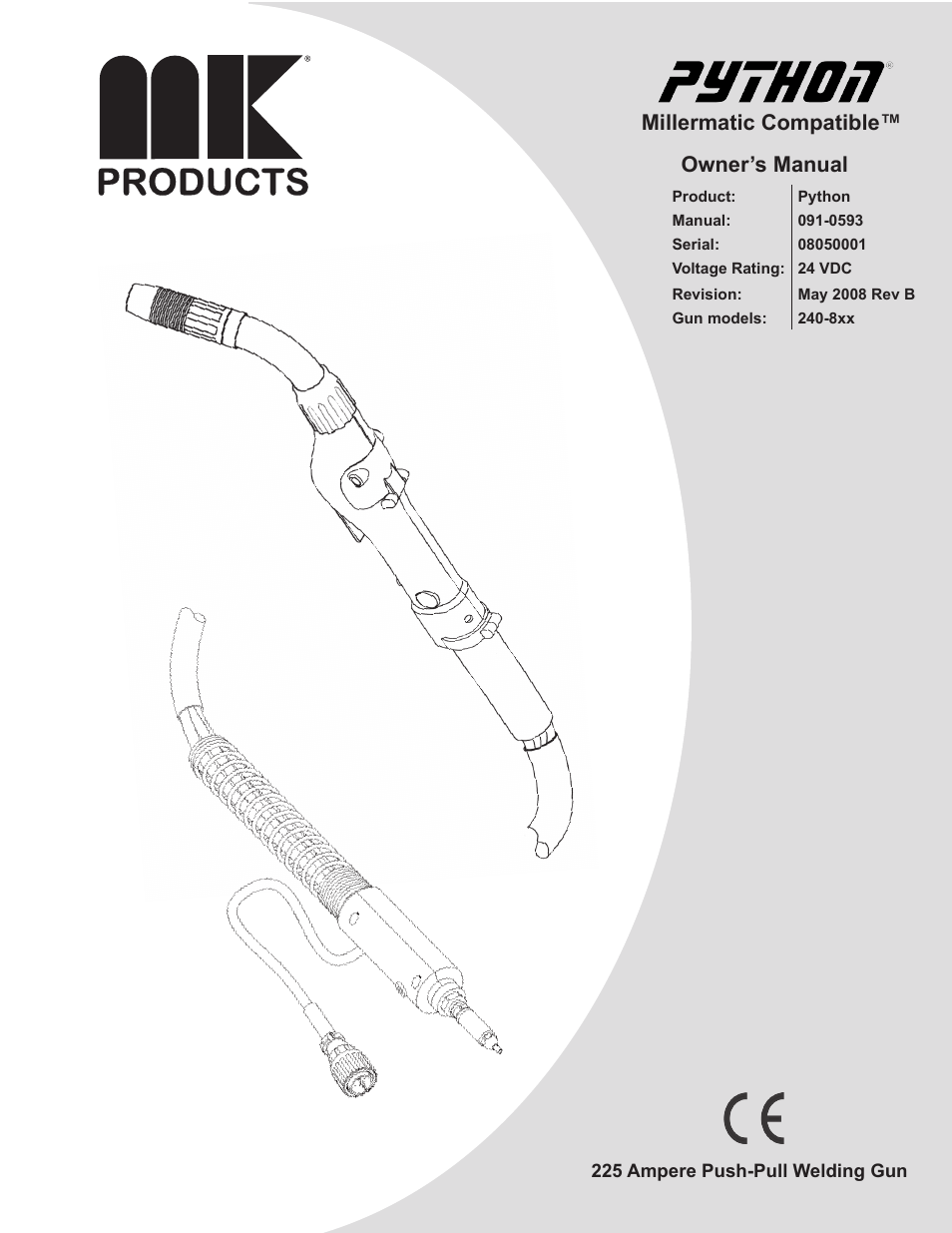 Python 240-8XX 091-0593 User Manual | 30 pages