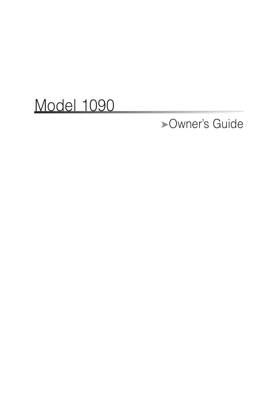 Python 1090 User Manual | 60 pages
