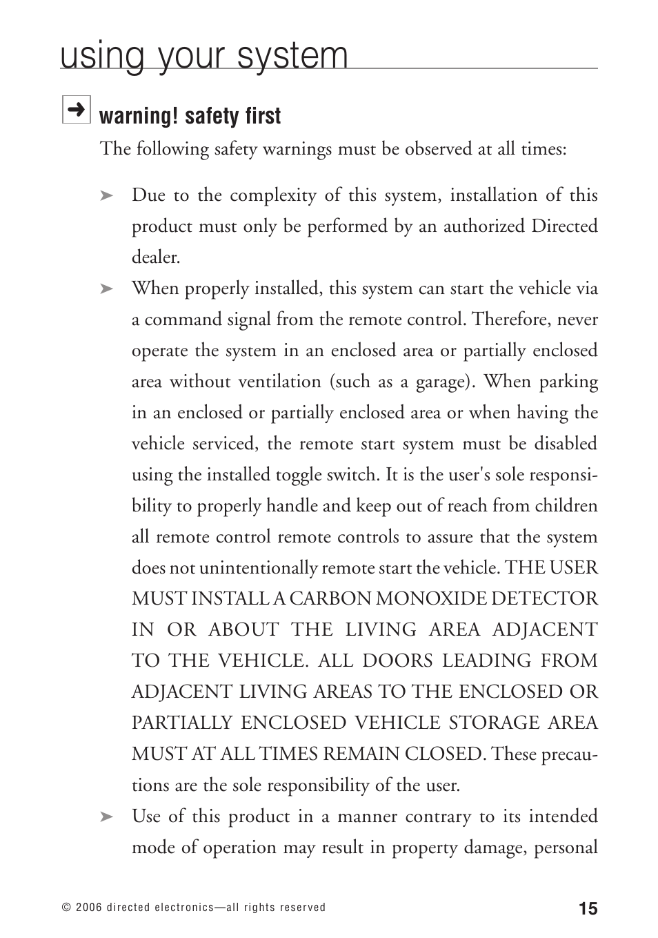 Using your system | Python 1090 User Manual | Page 19 / 60
