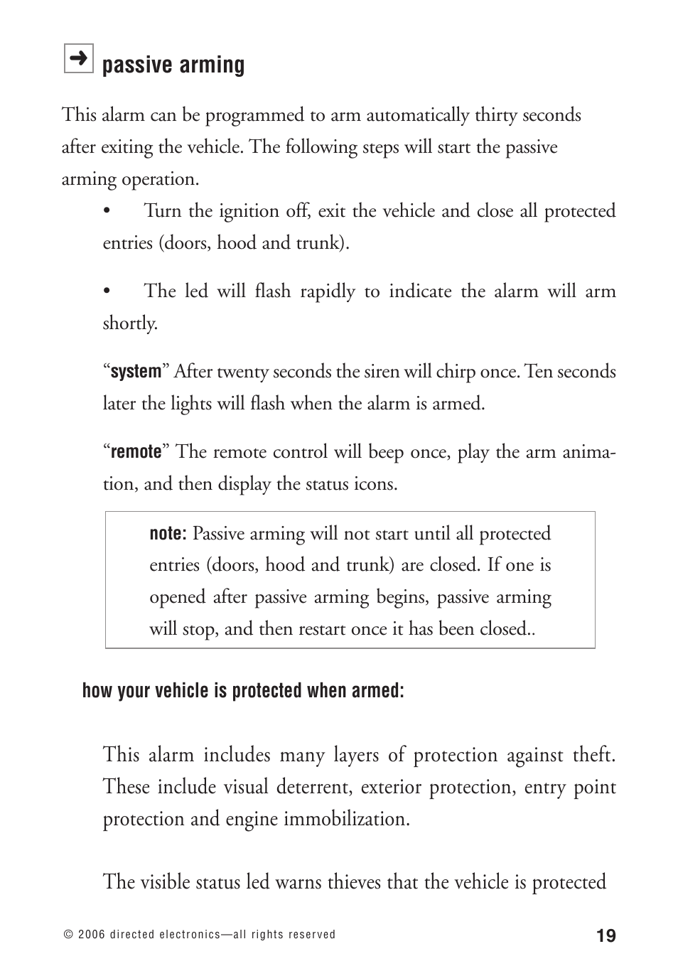 Passive arming | Python 1090 User Manual | Page 23 / 60