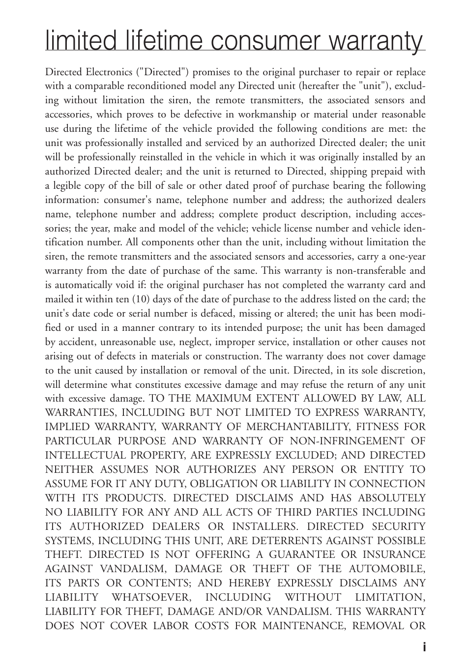 Limited lifetime consumer warranty | Python 1090 User Manual | Page 3 / 60