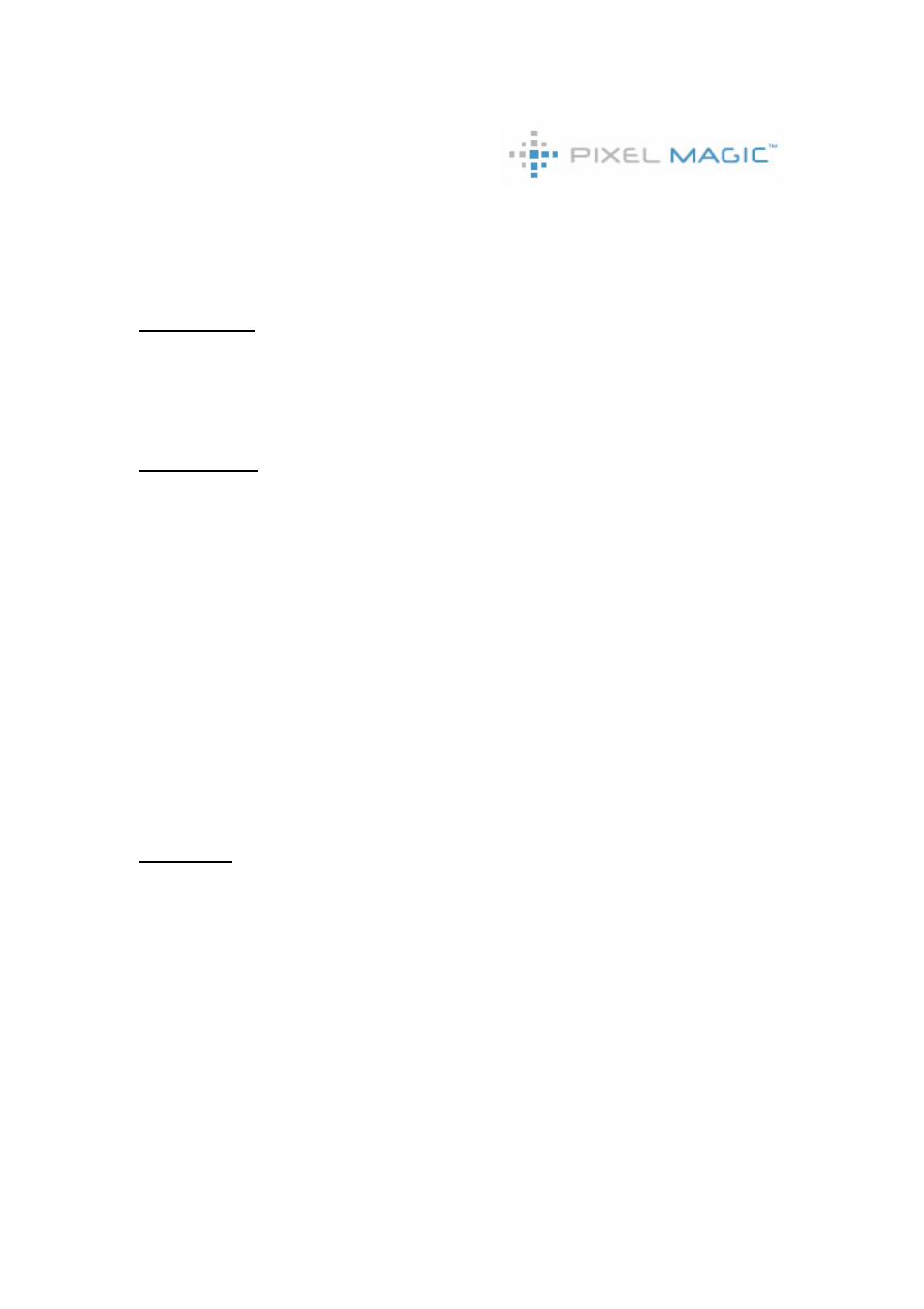 Pixel Magic Systems SE150-HH User Manual | 2 pages