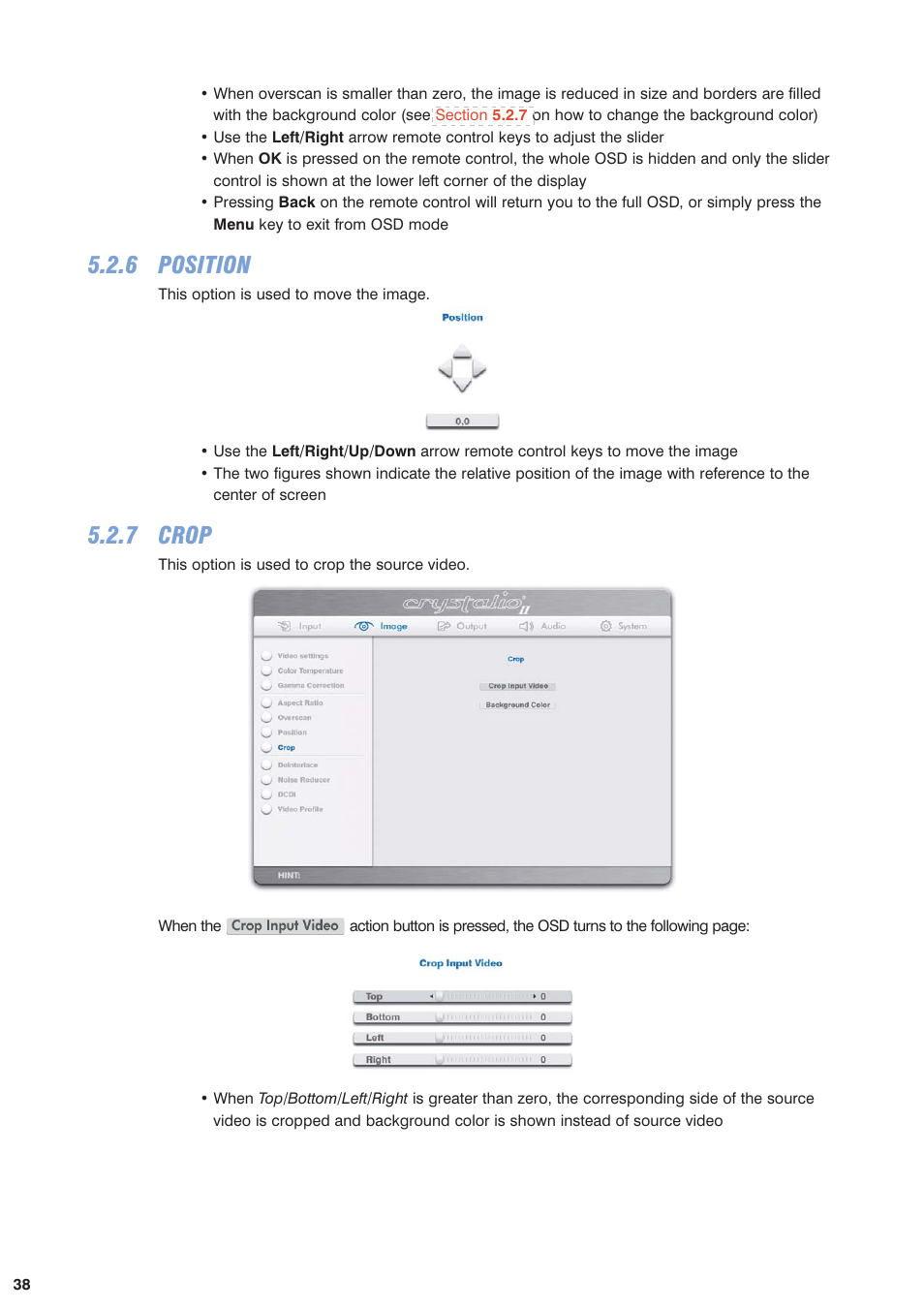 6 position, 7 crop | Pixel Magic Systems VPS3800 User Manual | Page 38 / 83