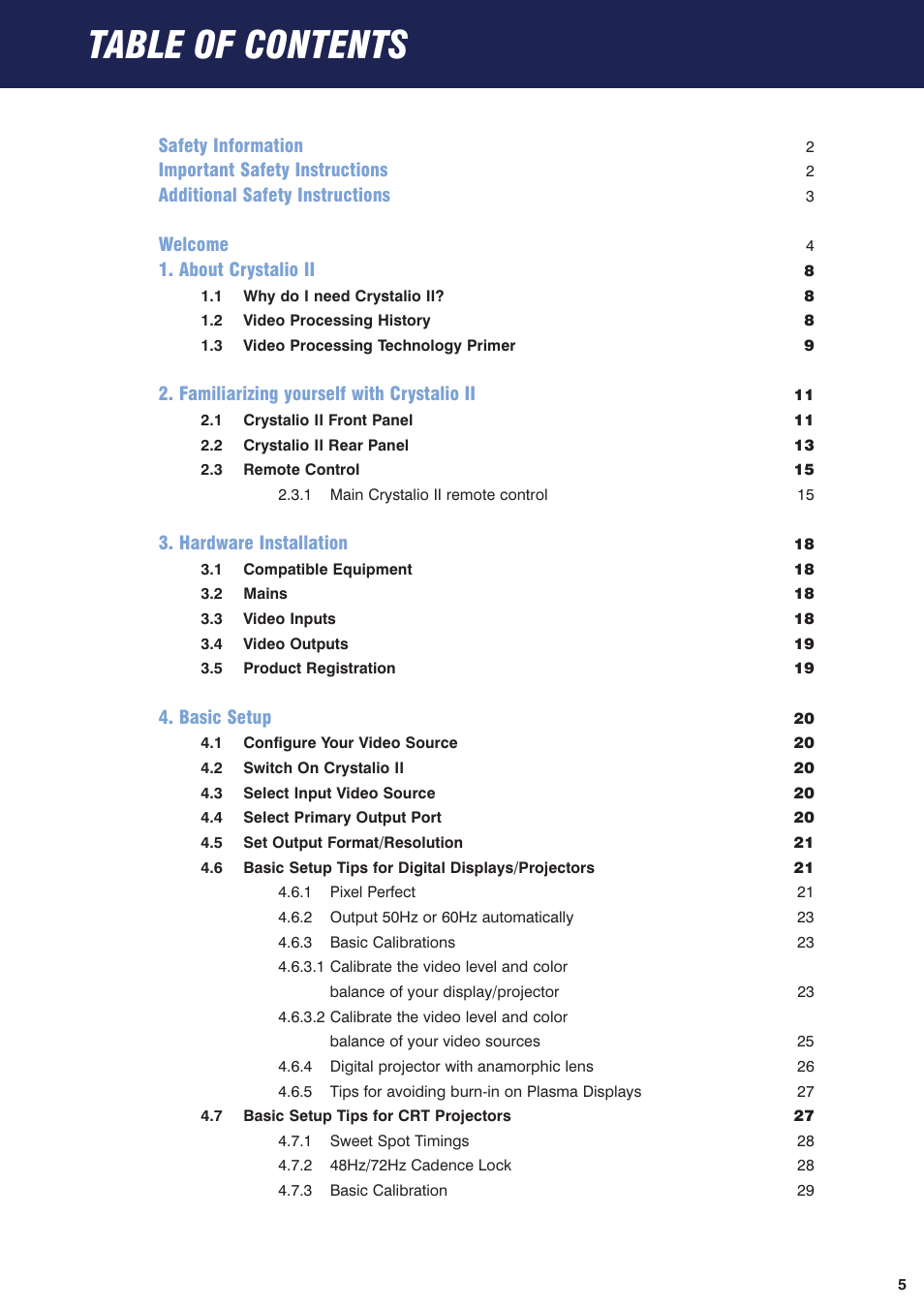 Pixel Magic Systems VPS3800 User Manual | Page 5 / 83