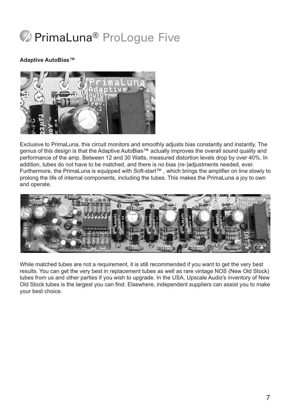 Primaluna ® prologue five | PrimaLuna USA ProLogue Five User Manual | Page 7 / 12