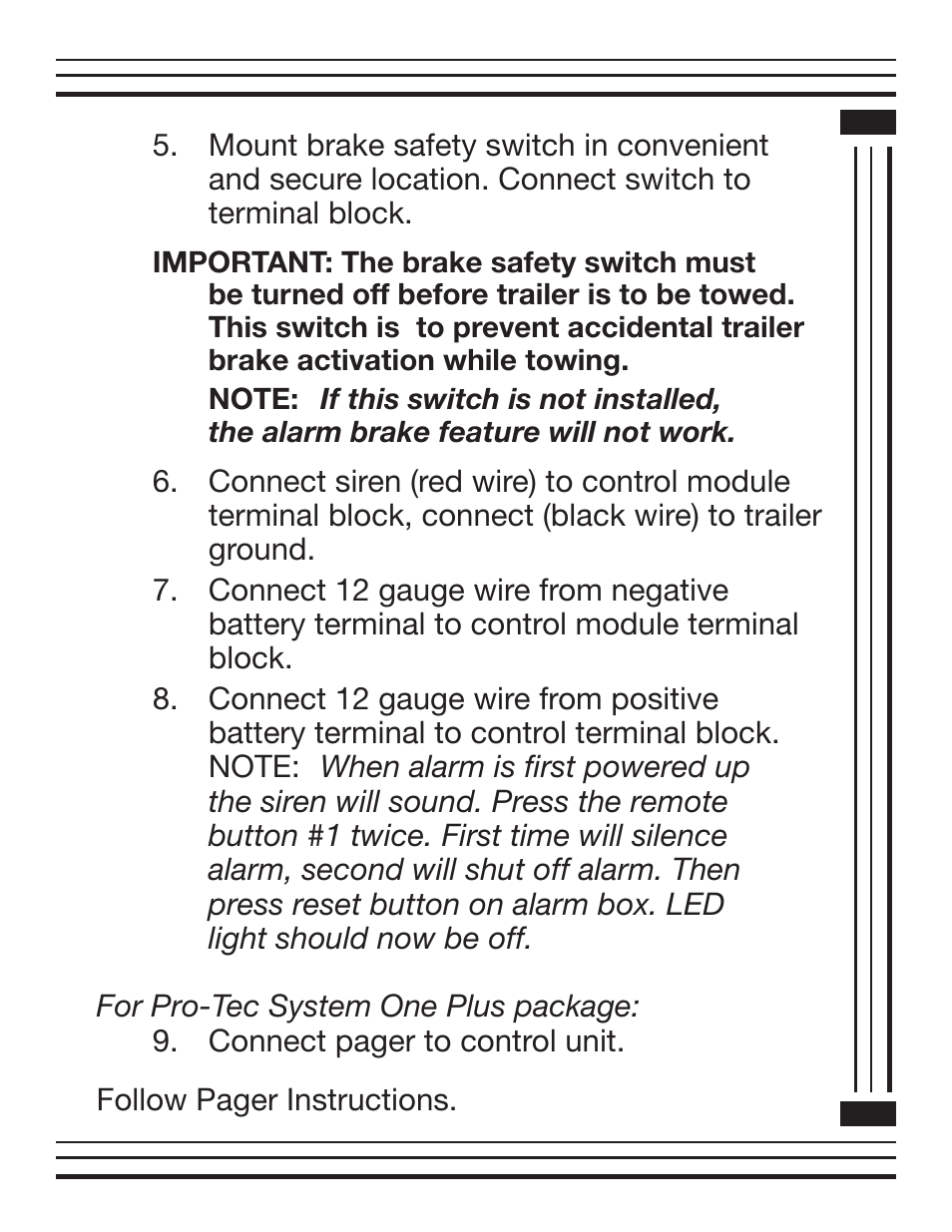 Pro-tec Automobile Alarm User Manual | Page 7 / 16