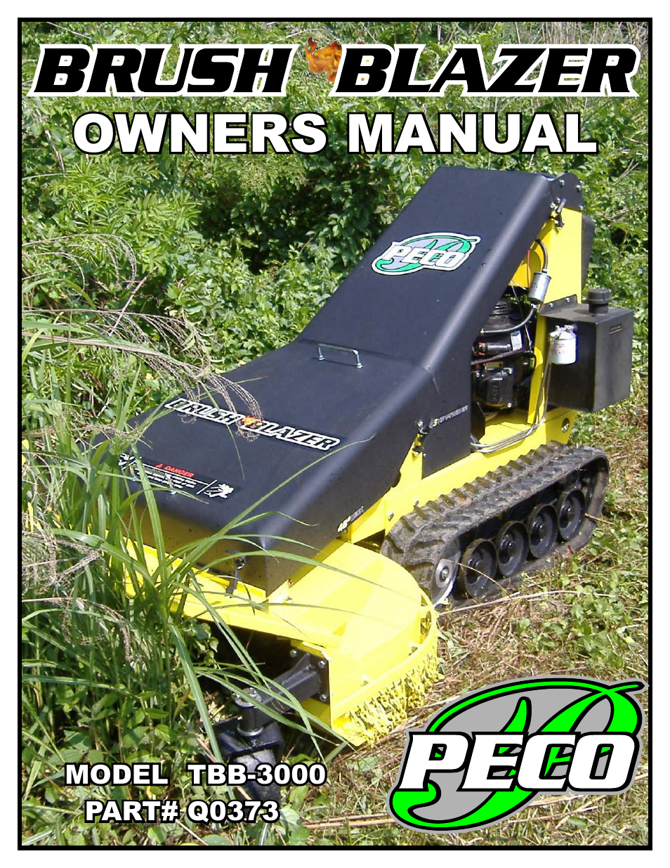 Pecoware PECO BRUSH BLAZER TBB-3000 User Manual | 46 pages