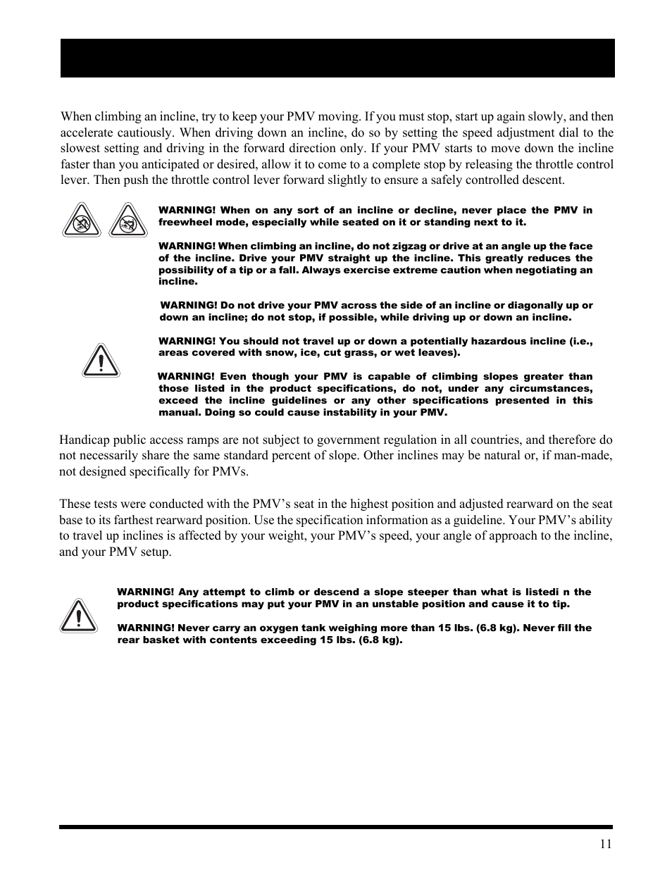 Ii. safety | Pride Mobility Wrangler User Manual | Page 11 / 44