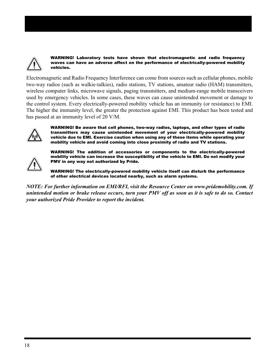 Ii. safety | Pride Mobility Wrangler User Manual | Page 18 / 44