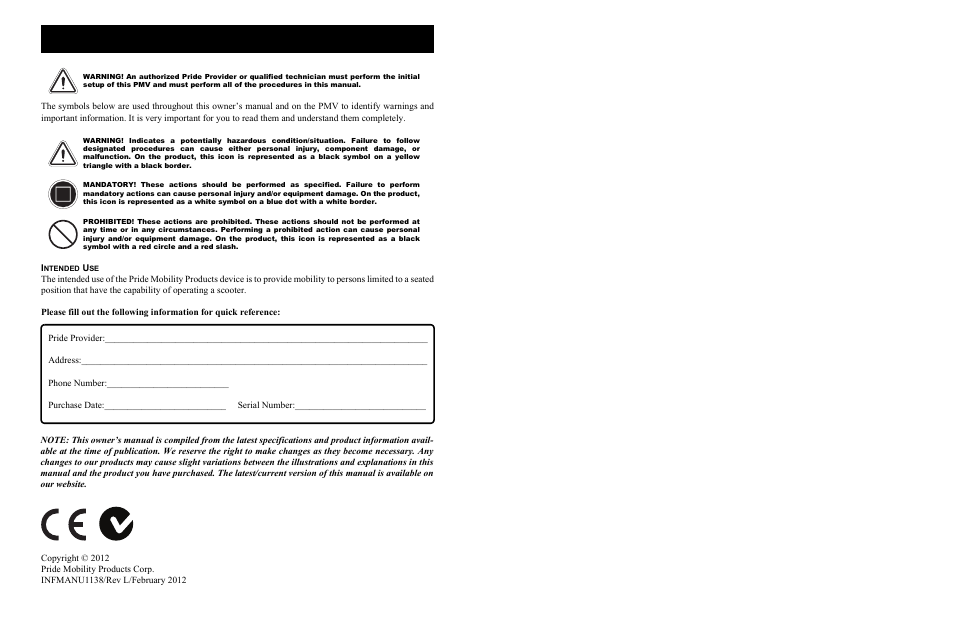 Pride Mobility Wrangler User Manual | Page 43 / 44