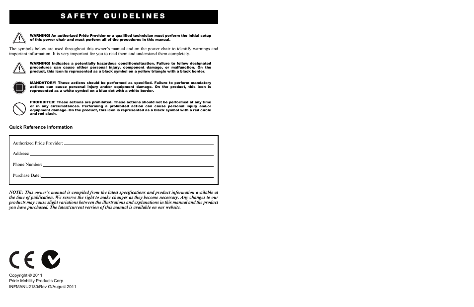 Pride Mobility 1170XL Plus 2VHD User Manual | Page 39 / 40