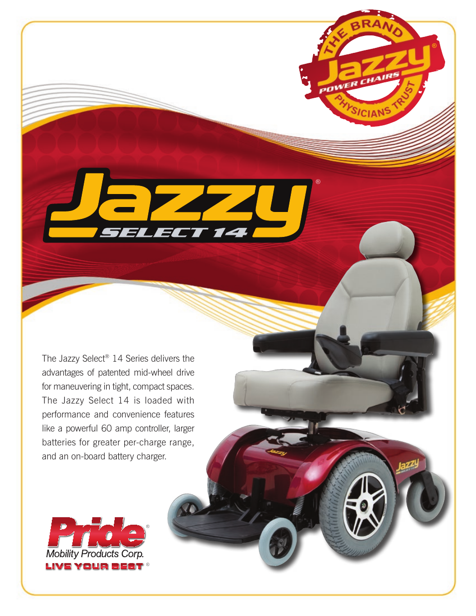 Pride Mobility Jazzy Select 14 Series User Manual | 2 pages