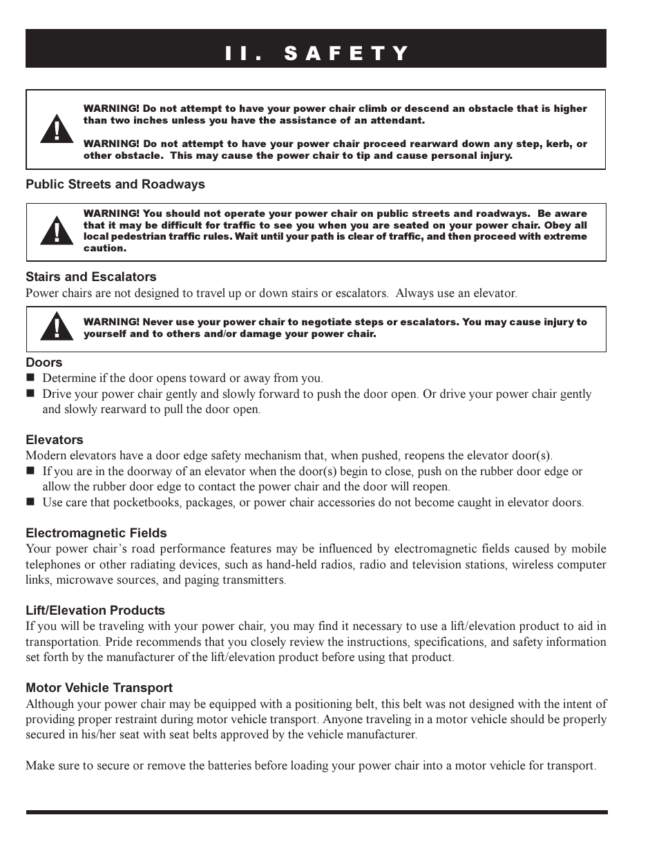 Pride Mobility PRIDE LX12 User Manual | Page 10 / 38