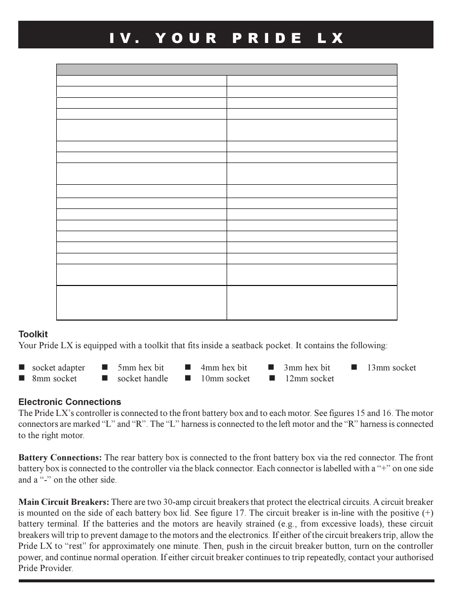 Pride Mobility PRIDE LX12 User Manual | Page 18 / 38