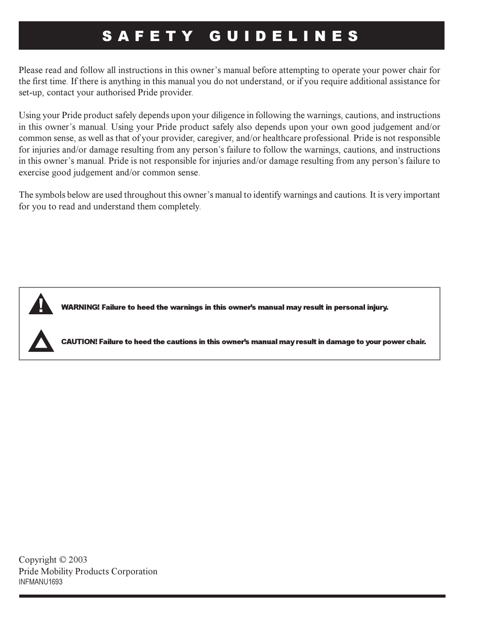 Pride Mobility PRIDE LX12 User Manual | Page 2 / 38