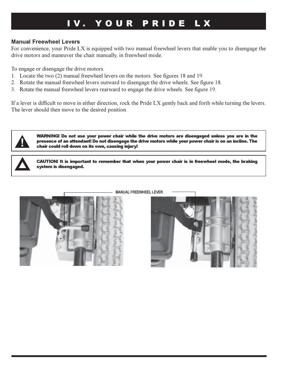 Pride Mobility PRIDE LX12 User Manual | Page 20 / 38