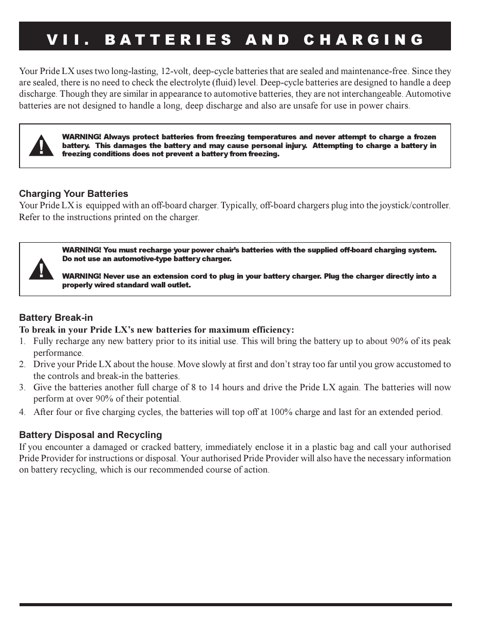 Pride Mobility PRIDE LX12 User Manual | Page 24 / 38