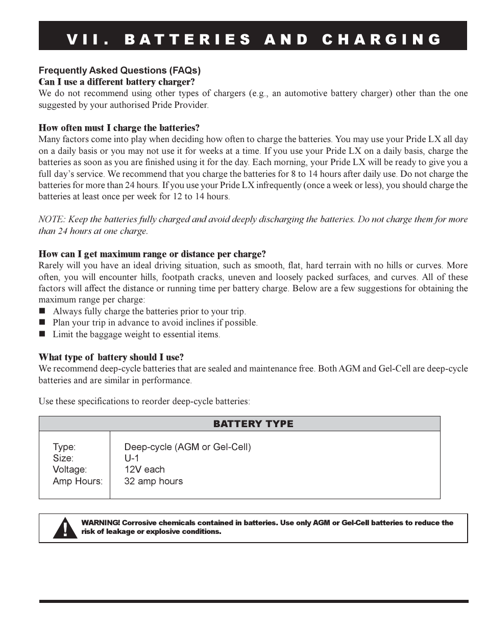Pride Mobility PRIDE LX12 User Manual | Page 25 / 38