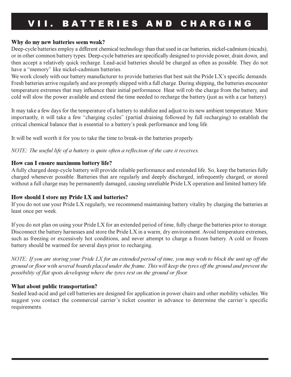Pride Mobility PRIDE LX12 User Manual | Page 26 / 38