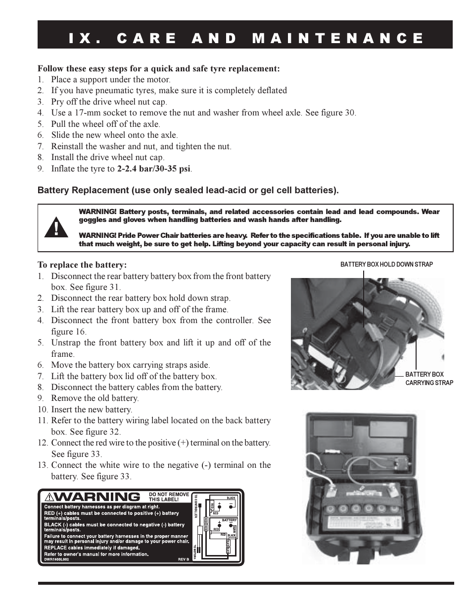 Pride Mobility PRIDE LX12 User Manual | Page 33 / 38
