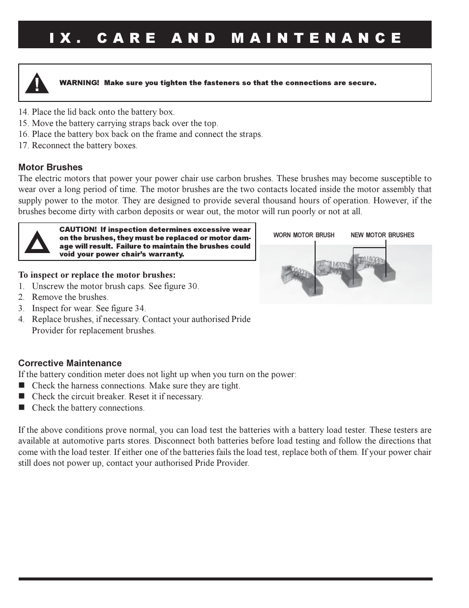 Pride Mobility PRIDE LX12 User Manual | Page 34 / 38