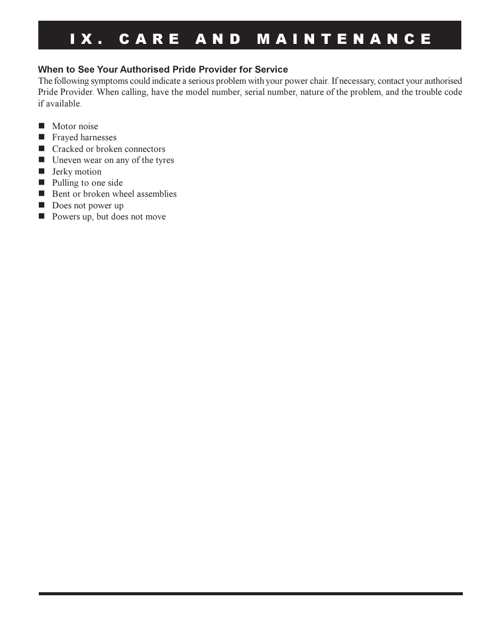 Pride Mobility PRIDE LX12 User Manual | Page 35 / 38