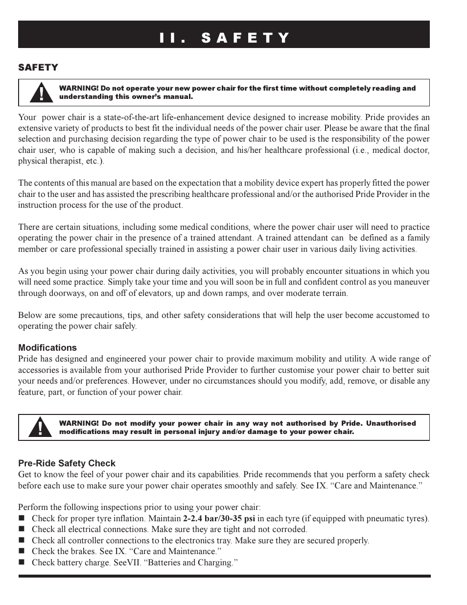 Pride Mobility PRIDE LX12 User Manual | Page 6 / 38