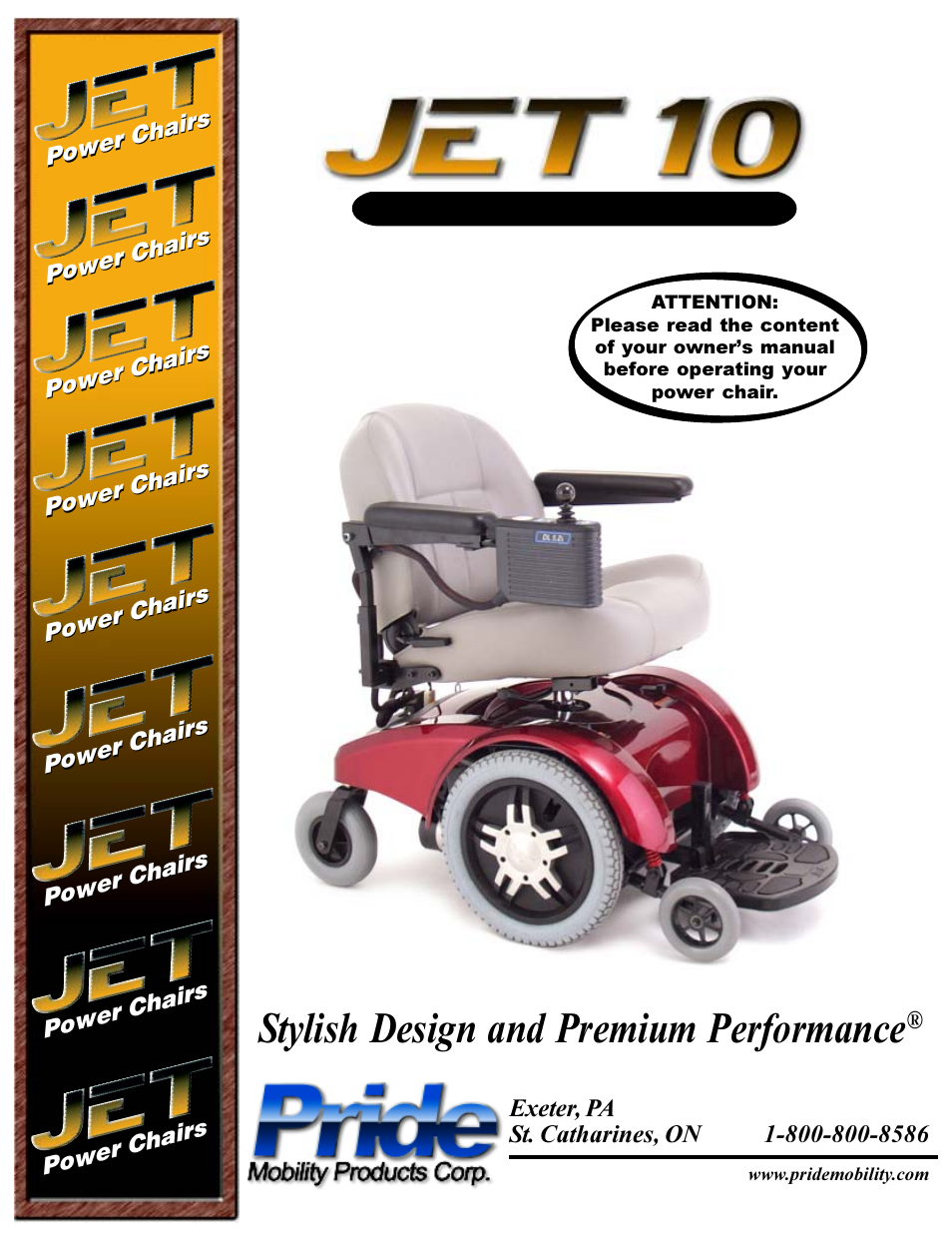 Pride Mobility Jet 10 User Manual | 43 pages