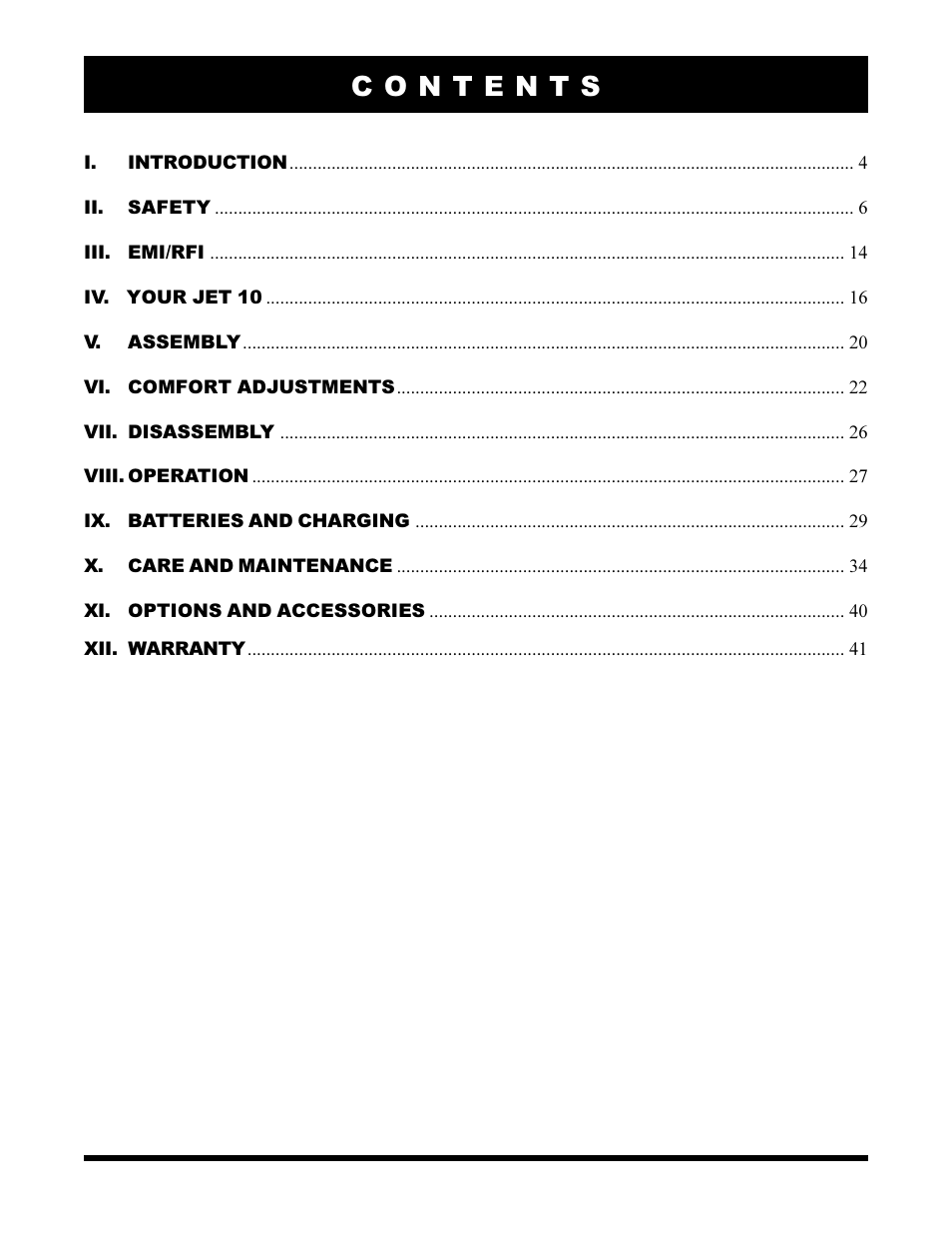 Pride Mobility Jet 10 User Manual | Page 3 / 43