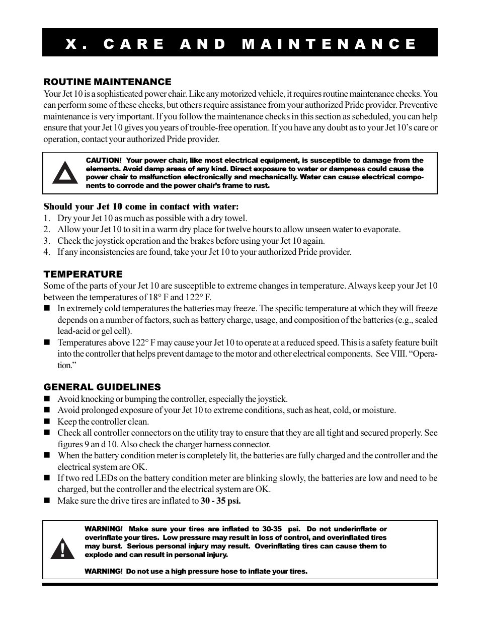 Pride Mobility Jet 10 User Manual | Page 34 / 43